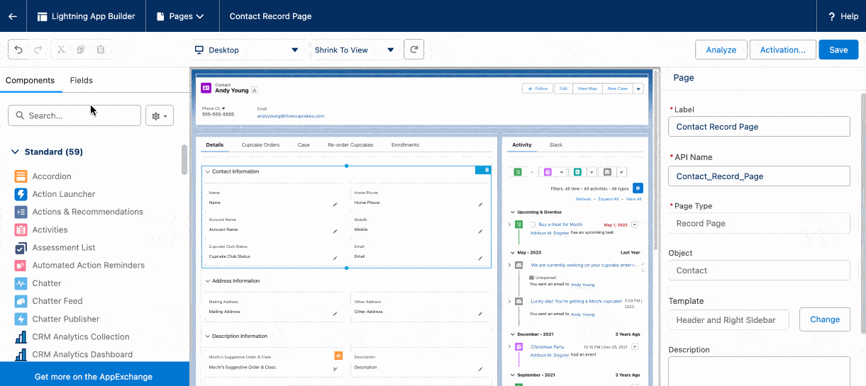 Configuring record highlights in lightning app builder