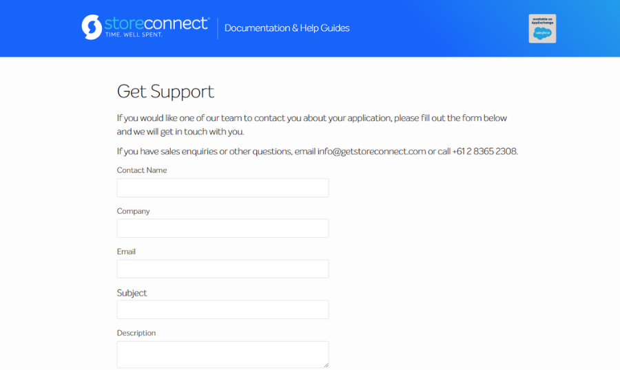 StoreConnect Support