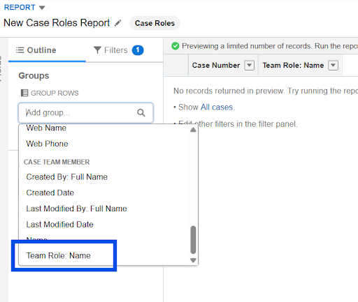 Gain Better Insights into Case Team Member Contributions by enabling role-based reporting