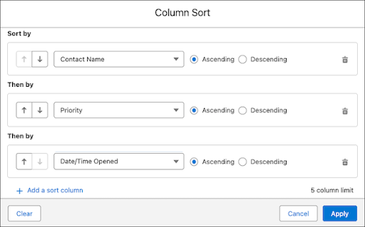 Sort List Views by Multiple Columns